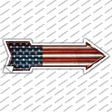 American Flag Corrugated Novelty Arrow Sticker Decal