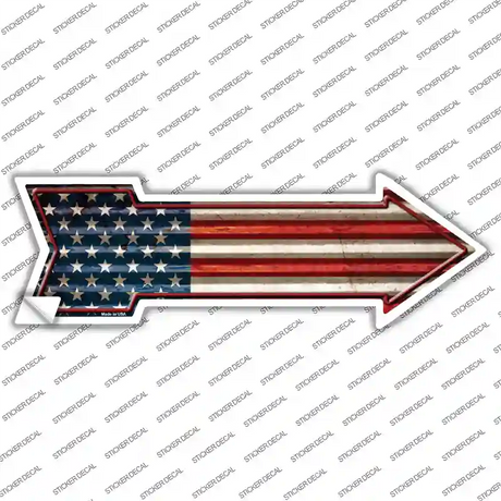 American Flag Corrugated Novelty Arrow Sticker Decal