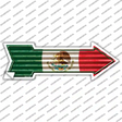 Mexico Flag Corrugated Novelty Arrow Sticker Decal