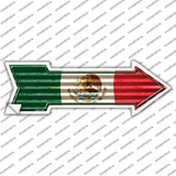 Mexico Flag Corrugated Novelty Arrow Sticker Decal