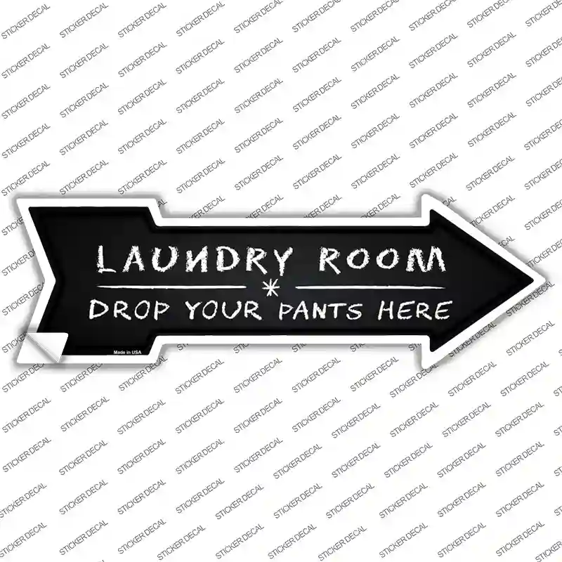 Laundry Room Novelty Arrow Sticker Decal