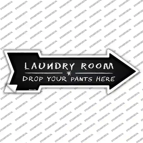 Laundry Room Novelty Arrow Sticker Decal
