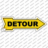 Detour to the Right Novelty Arrow Sticker Decal