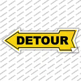 Detour to the Left Novelty Arrow Sticker Decal