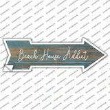 Beach House Addict Novelty Arrow Sticker Decal