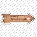 Never Met A Cupcake I Hated Novelty Arrow Sticker Decal