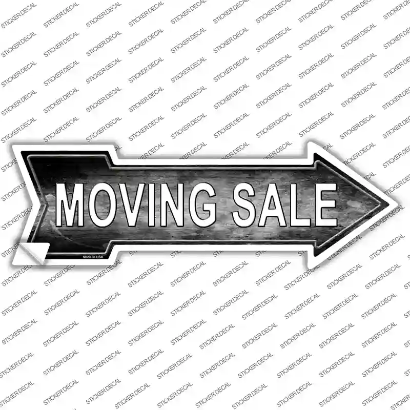 Moving Sale Right Novelty Arrow Sticker Decal