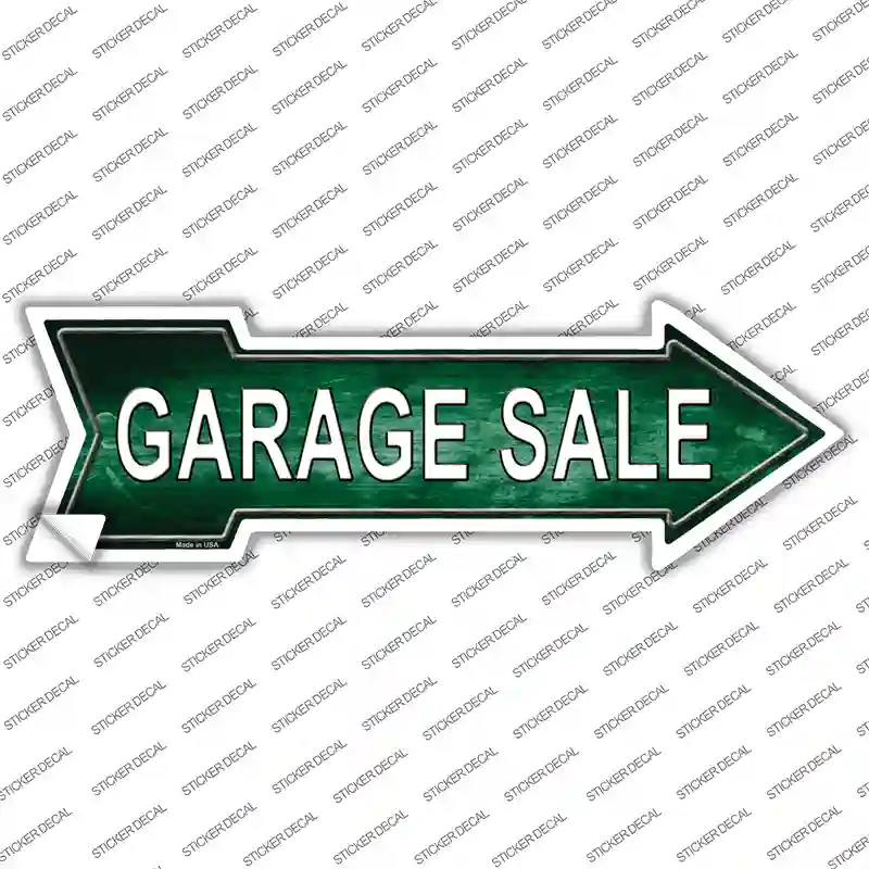 Garage Sale Right Novelty Arrow Sticker Decal