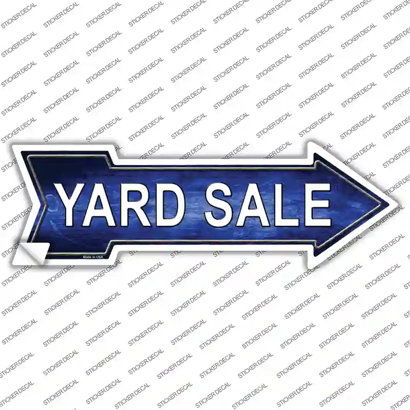 Yard Sale Right Novelty Arrow Sticker Decal