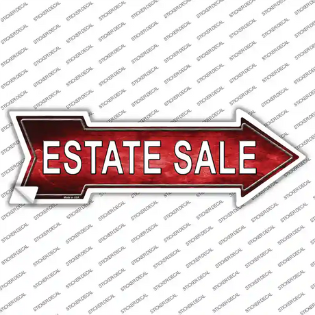 Estate Sale Right Novelty Arrow Sticker Decal