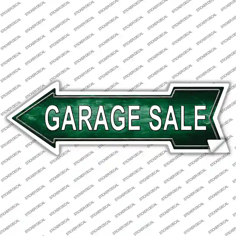 Garage Sale Left Novelty Arrow Sticker Decal