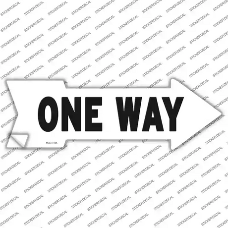 One Way Right Novelty Arrow Sticker Decal