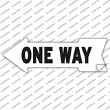 One Way Left Novelty Arrow Sticker Decal