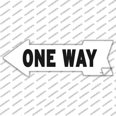 One Way Left Novelty Arrow Sticker Decal