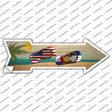US and Colorado Flag Flip Flop Novelty Arrow Sticker Decal