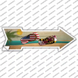 US and Maryland Flag Flip Flop Novelty Arrow Sticker Decal