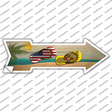 US and New Mexico Flag Flip Flop Novelty Arrow Sticker Decal