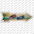US and South Dakota Flag Flip Flop Novelty Arrow Sticker Decal