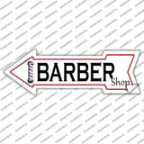 Barber Shop Left Novelty Arrow Sticker Decal