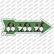 Christmas Gnomes Novelty Arrow Sticker Decal