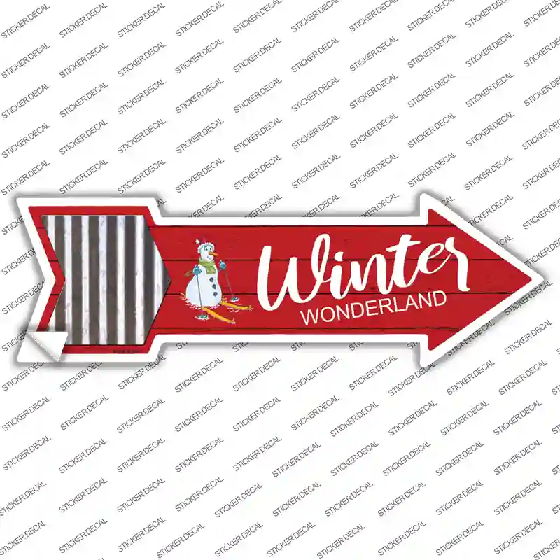 Winter Wonderland Novelty Arrow Sticker Decal