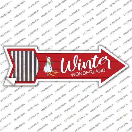 Winter Wonderland Novelty Arrow Sticker Decal