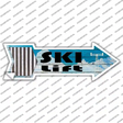 Ski Lift Sky Novelty Arrow Sticker Decal