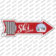 Ski Lodge Novelty Arrow Sticker Decal