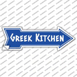 Greek Kitchen Blue Novelty Arrow Sticker Decal