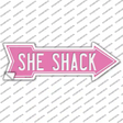 She Shack Pink Novelty Arrow Sticker Decal