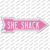 She Shack Pink Novelty Arrow Sticker Decal