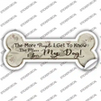 Love My Dog Novelty Bone Sticker Decal Large