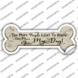Love My Dog Novelty Bone Sticker Decal Large