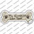 Grandchild Has Paws Novelty Bone Sticker Decal Large