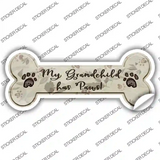 Grandchild Has Paws Novelty Bone Sticker Decal Large