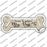 Where My Dog Is Novelty Bone Sticker Decal Small