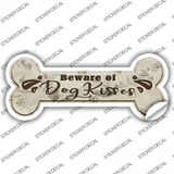Beware of Dog Kisses Novelty Bone Sticker Decal Small