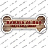 Beware of Dog and Cat Novelty Bone Sticker Decal Small