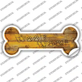 Woof Woof Novelty Bone Sticker Decal Large
