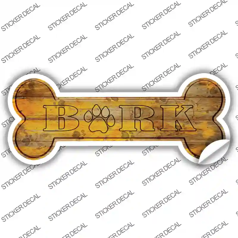 Bark Novelty Bone Sticker Decal Large