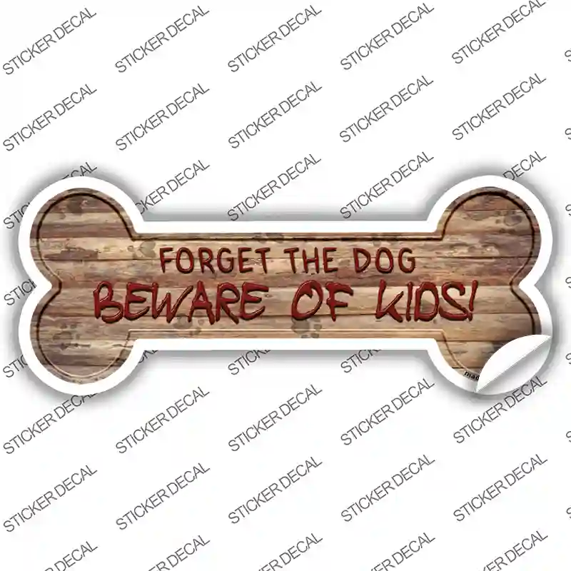 Beware of Kids Novelty Bone Sticker Decal Large