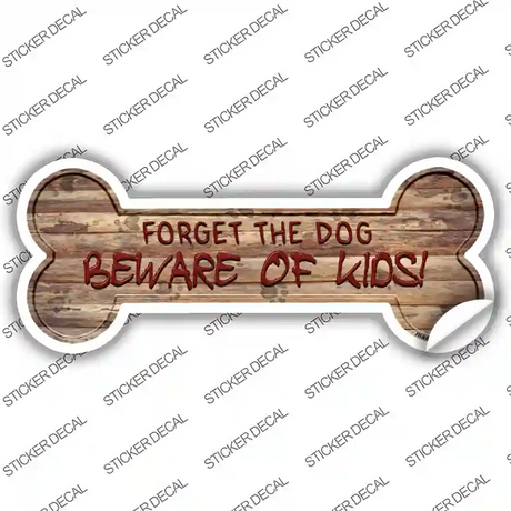 Beware of Kids Novelty Bone Sticker Decal Small