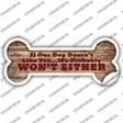 Dog Doesnt Like You Novelty Bone Sticker Decal Large