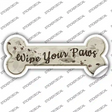 Wipe Your Paws Novelty Bone Sticker Decal Large