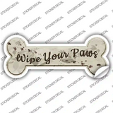 Wipe Your Paws Novelty Bone Sticker Decal Large
