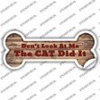 The Cat Did It Novelty Bone Sticker Decal Large