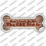 The Cat Did It Novelty Bone Sticker Decal Large