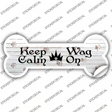 Keep Calm Wag On Novelty Bone Sticker Decal Large