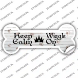 Keep Calm Wiggle On Novelty Bone Sticker Decal Large