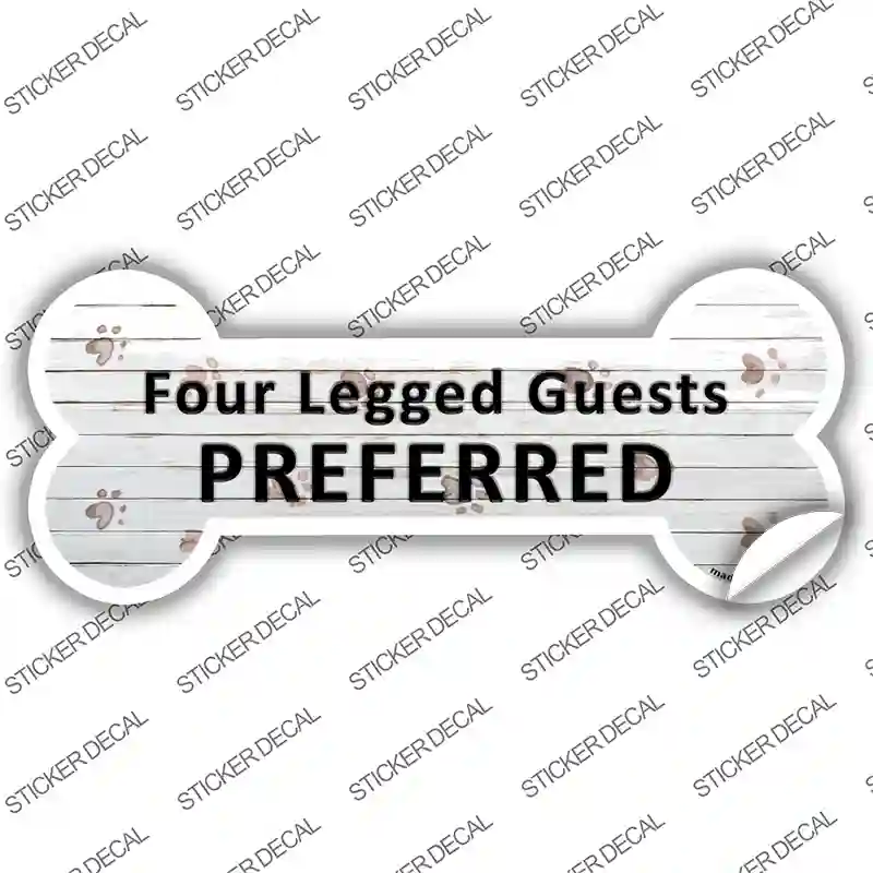 4 Legged Guests Preferred Novelty Bone Sticker Decal Large